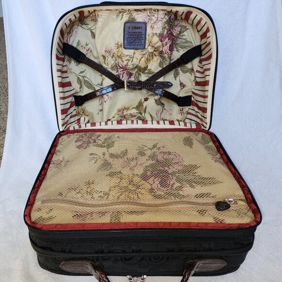 Brighton Black Rolling Carry-on Luggage / Computer Suitcase - Picture 8 of 15